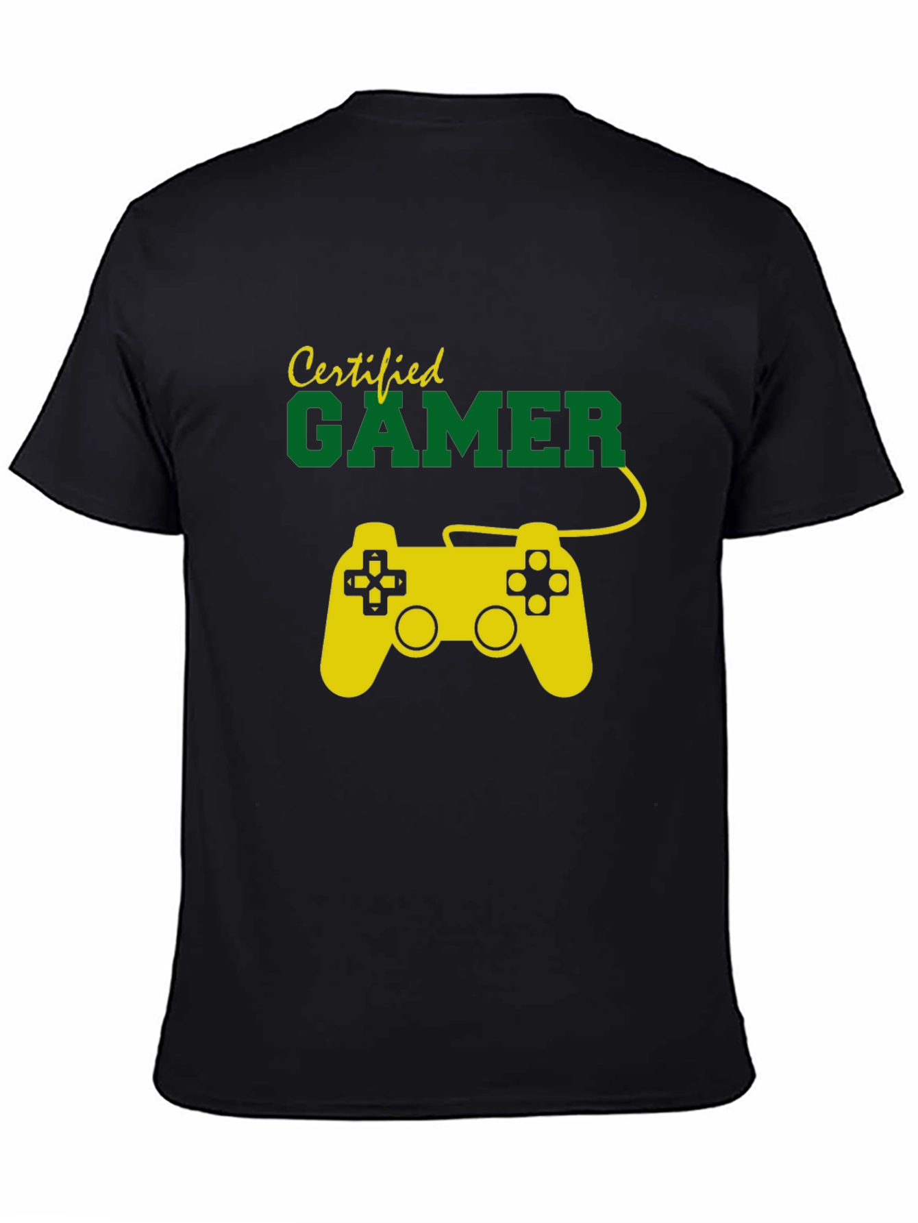 Certified Gamer T-Shirt - Black Crew Neck Tee