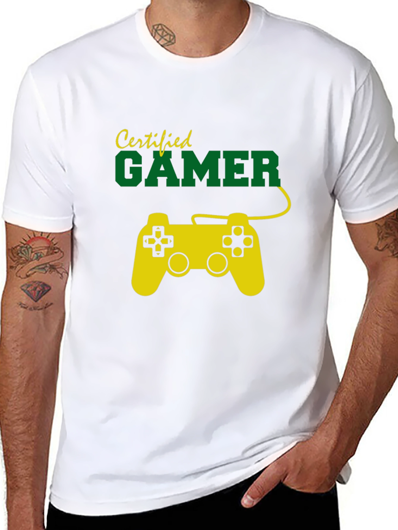 Certified Gamer T-Shirt - Black Crew Neck Tee