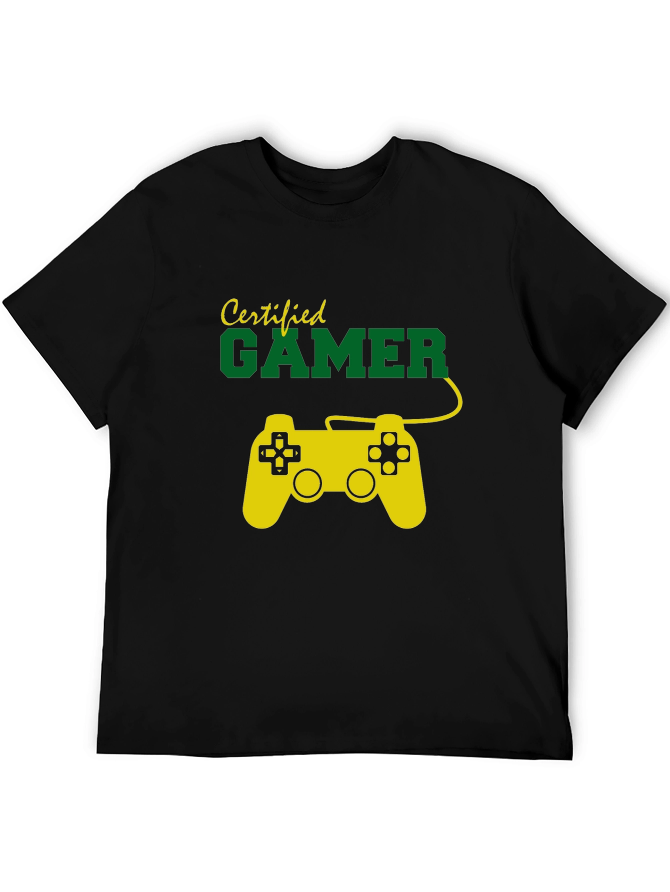 Certified Gamer T-Shirt - Black Crew Neck Tee