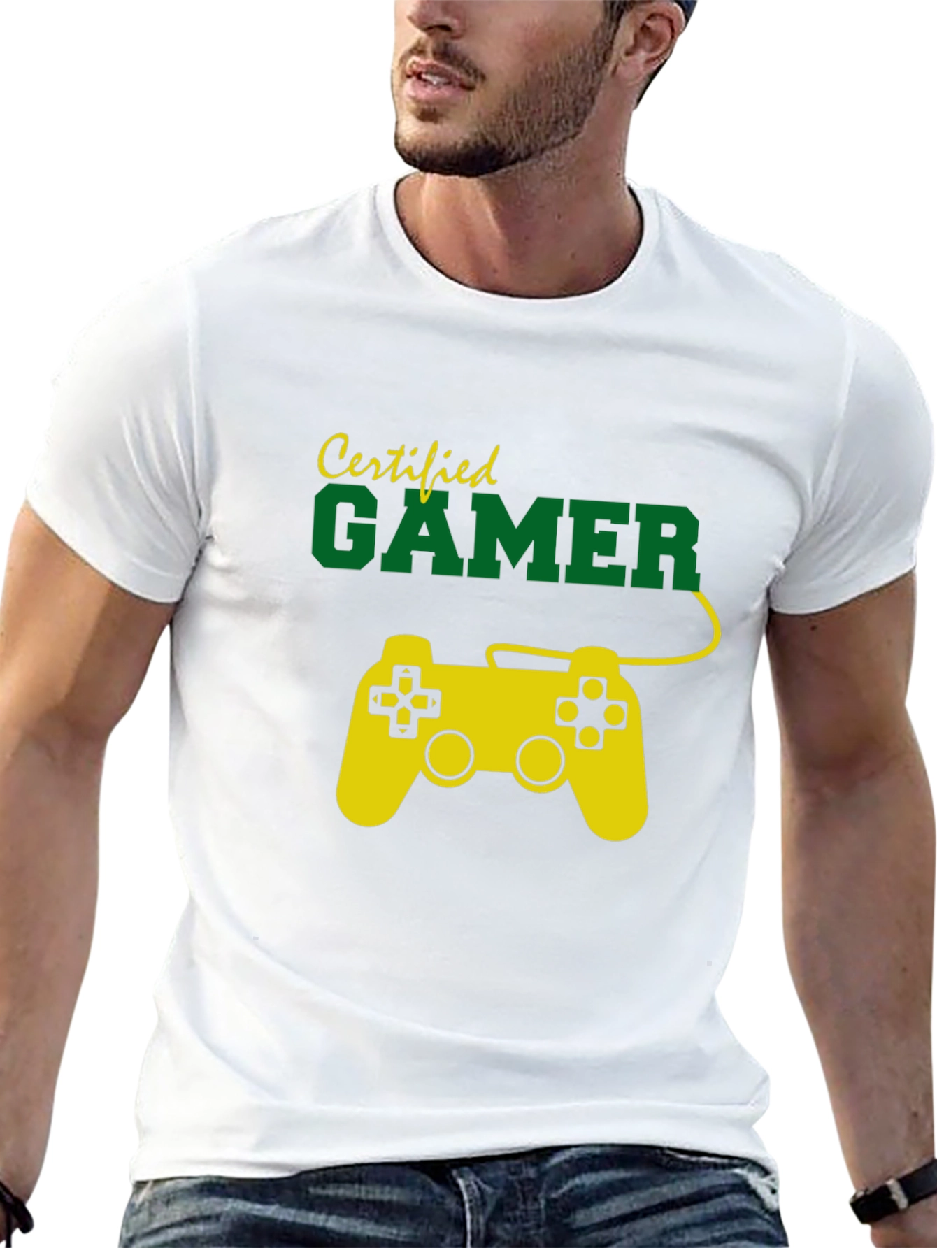 Certified Gamer T-Shirt - Black Crew Neck Tee