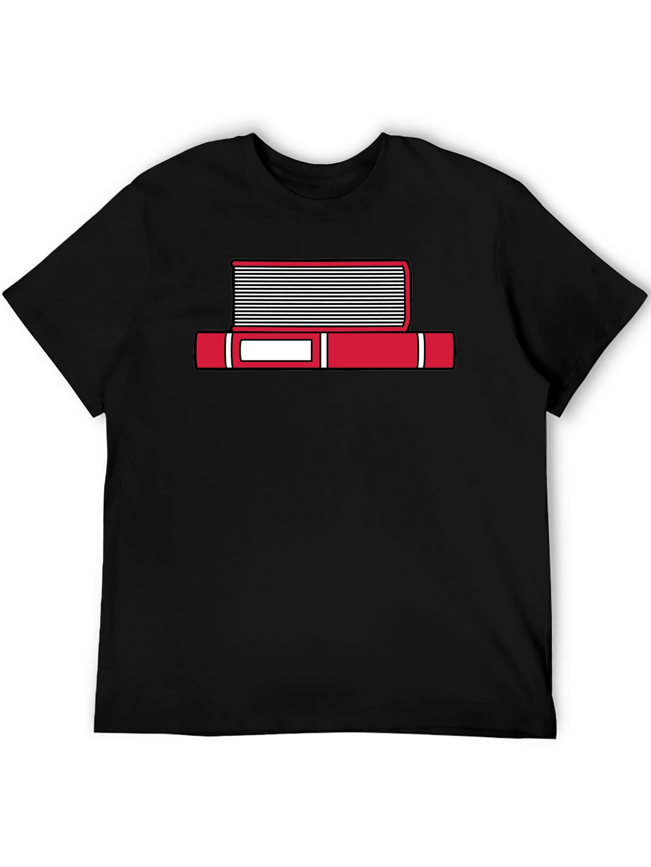 Book Stack Graphic T-Shirt
