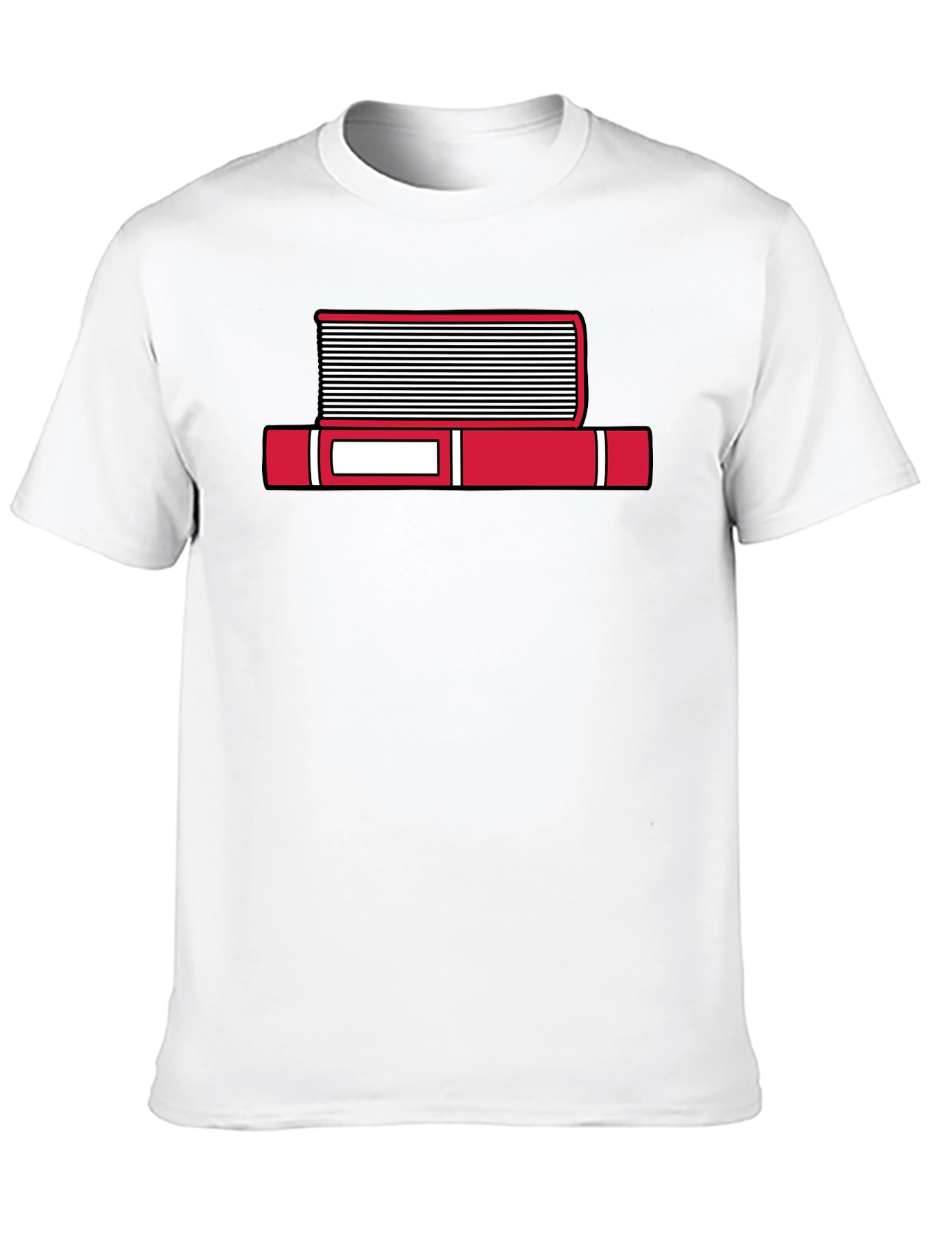 Book Stack Graphic T-Shirt