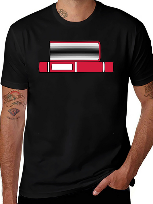 Book Stack Graphic T-Shirt