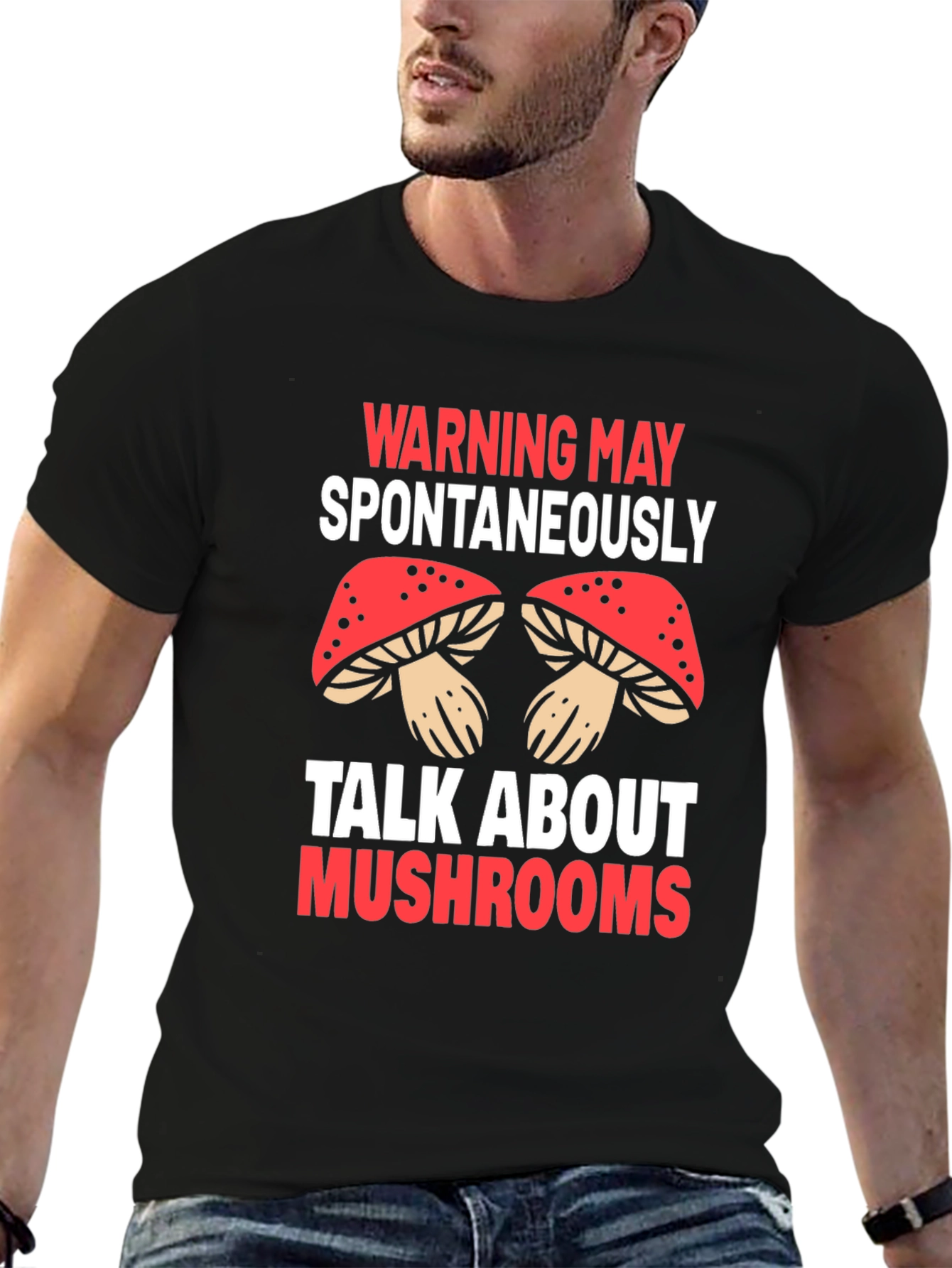 Warning May Spontaneously Talk About Mushrooms T-Shirt