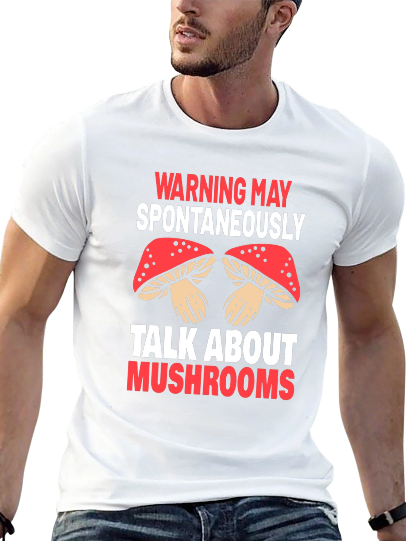 Warning May Spontaneously Talk About Mushrooms T-Shirt