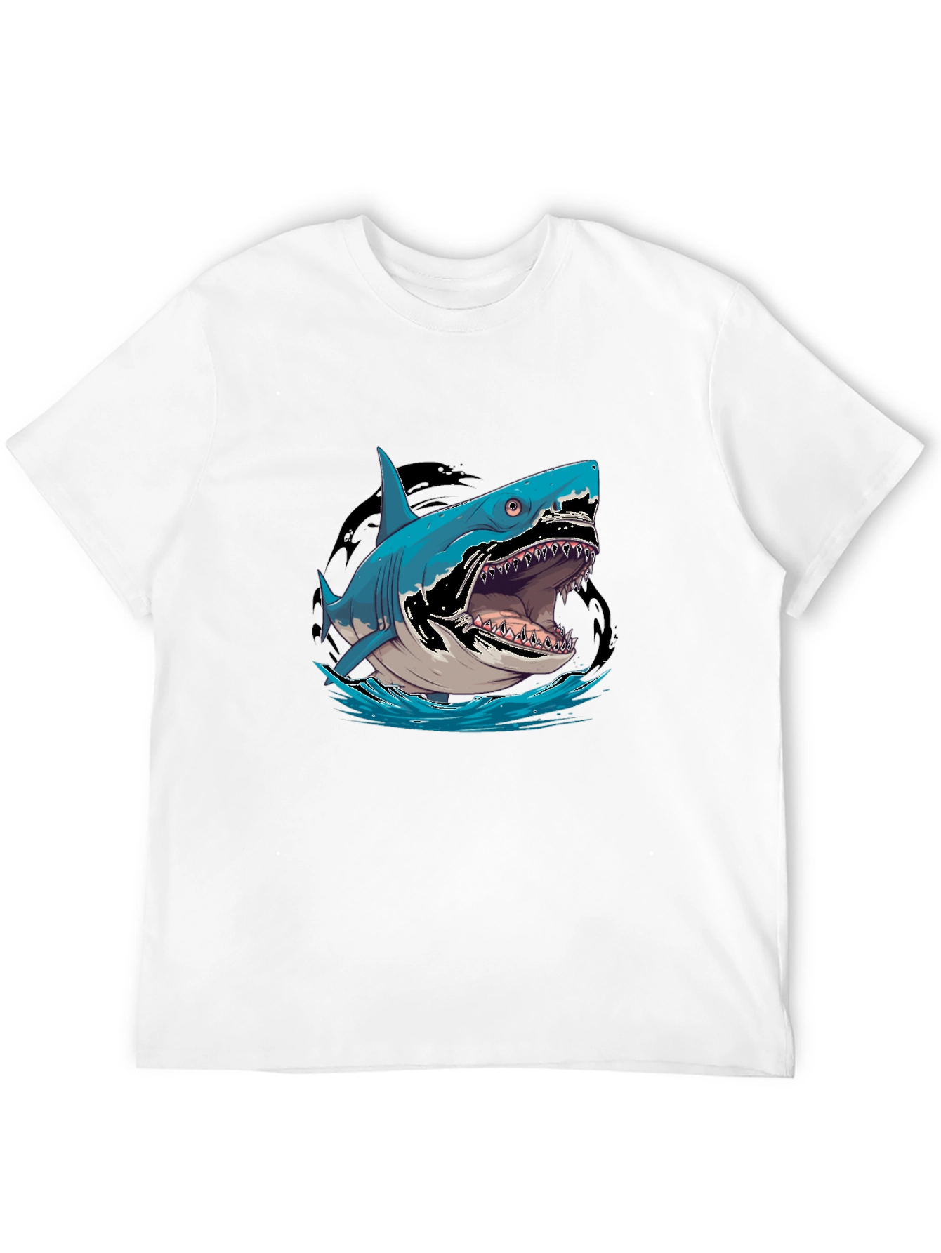 Shark Graphic Tee - Mens Black T-Shirt