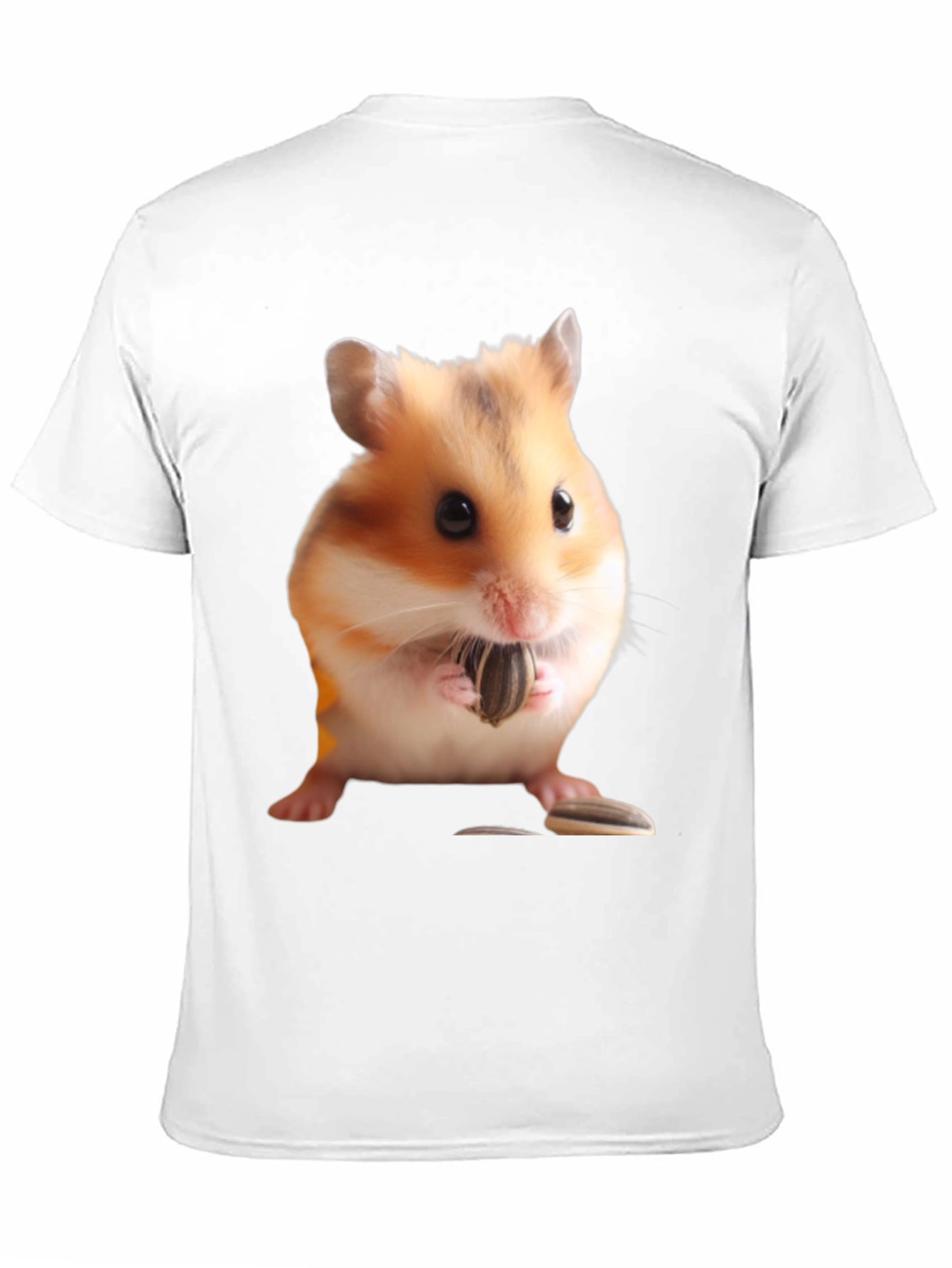 Hamster Seed Graphic T-Shirt Mens Black Tee