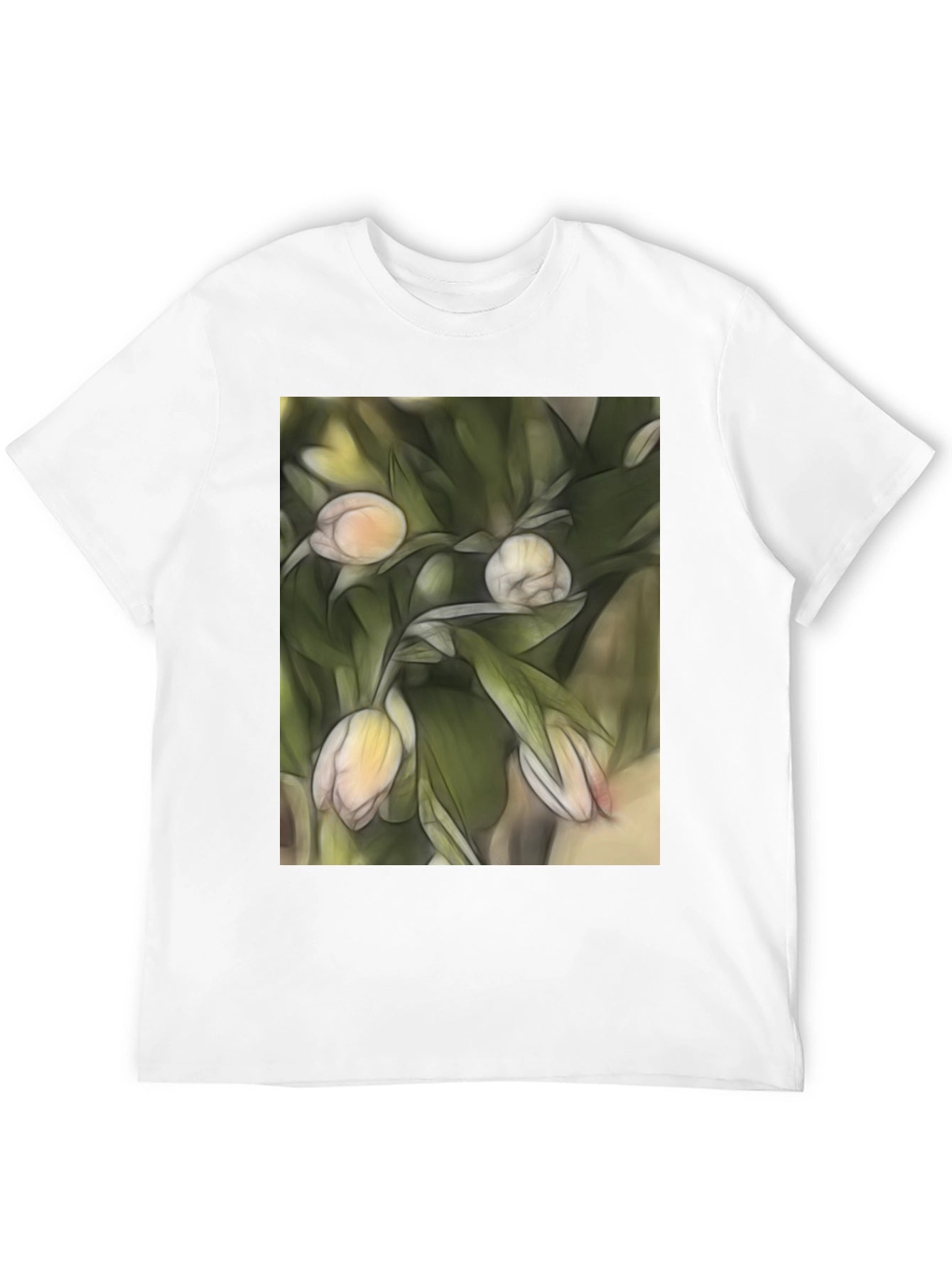 Floral Sketch T-Shirt: Artistic Casual Wear