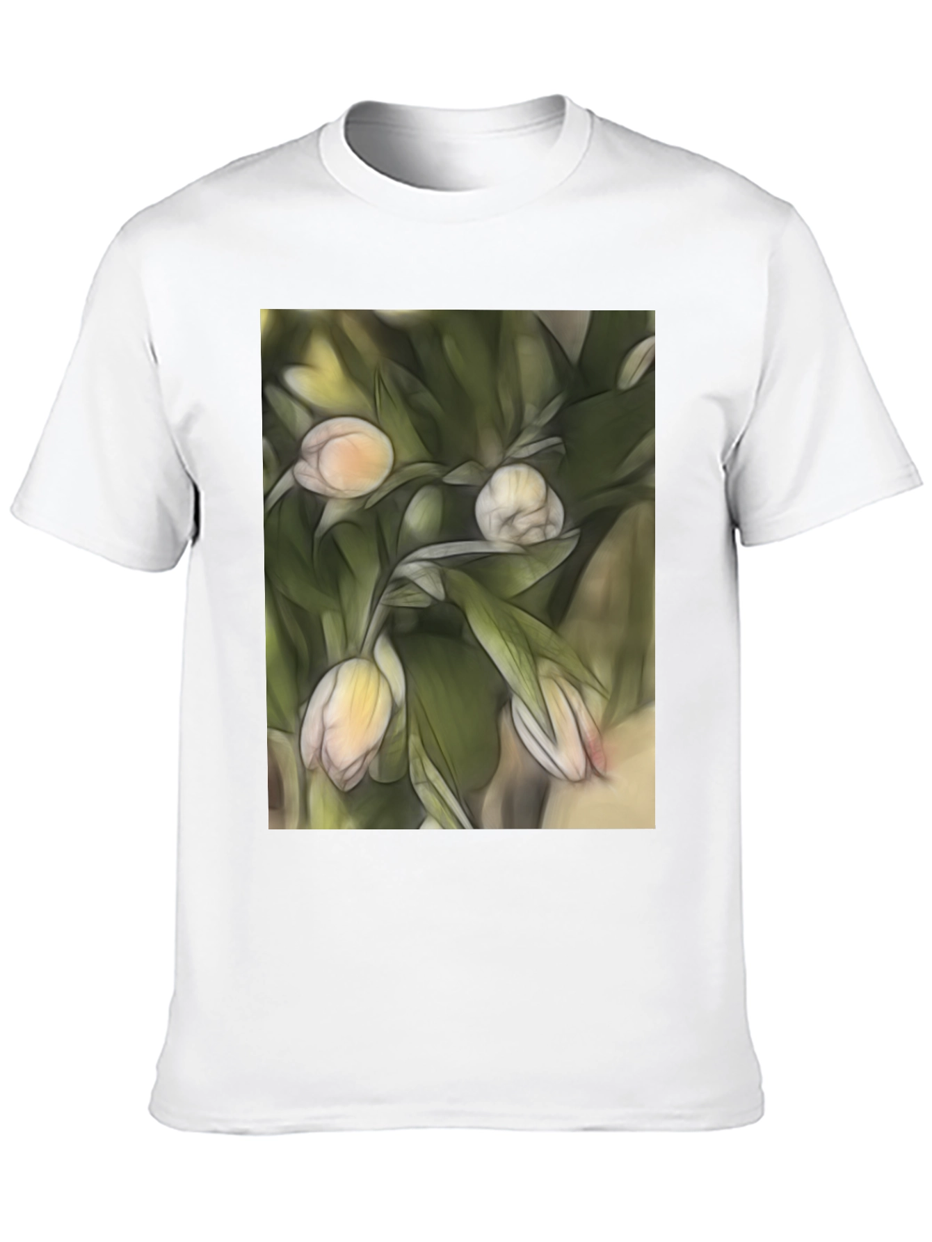 Floral Sketch T-Shirt: Artistic Casual Wear
