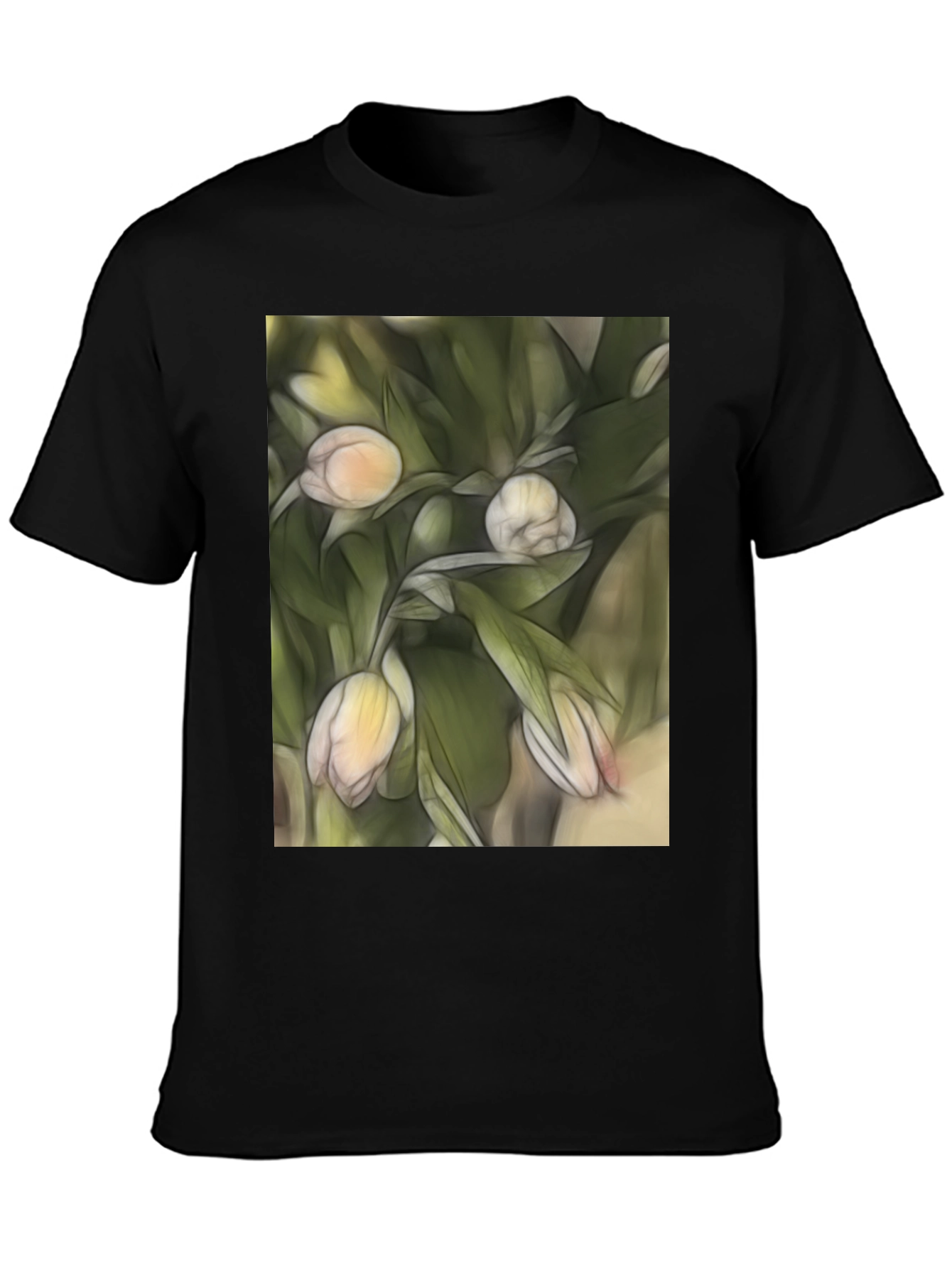 Floral Sketch T-Shirt: Artistic Casual Wear