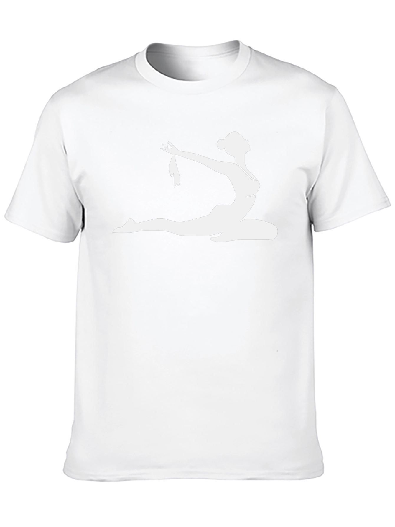 Yoga Pose Graphic T-Shirt - Black Cotton Blend