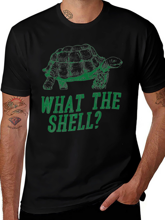 What the Shell Turtle Graphic Tee - Black Cotton