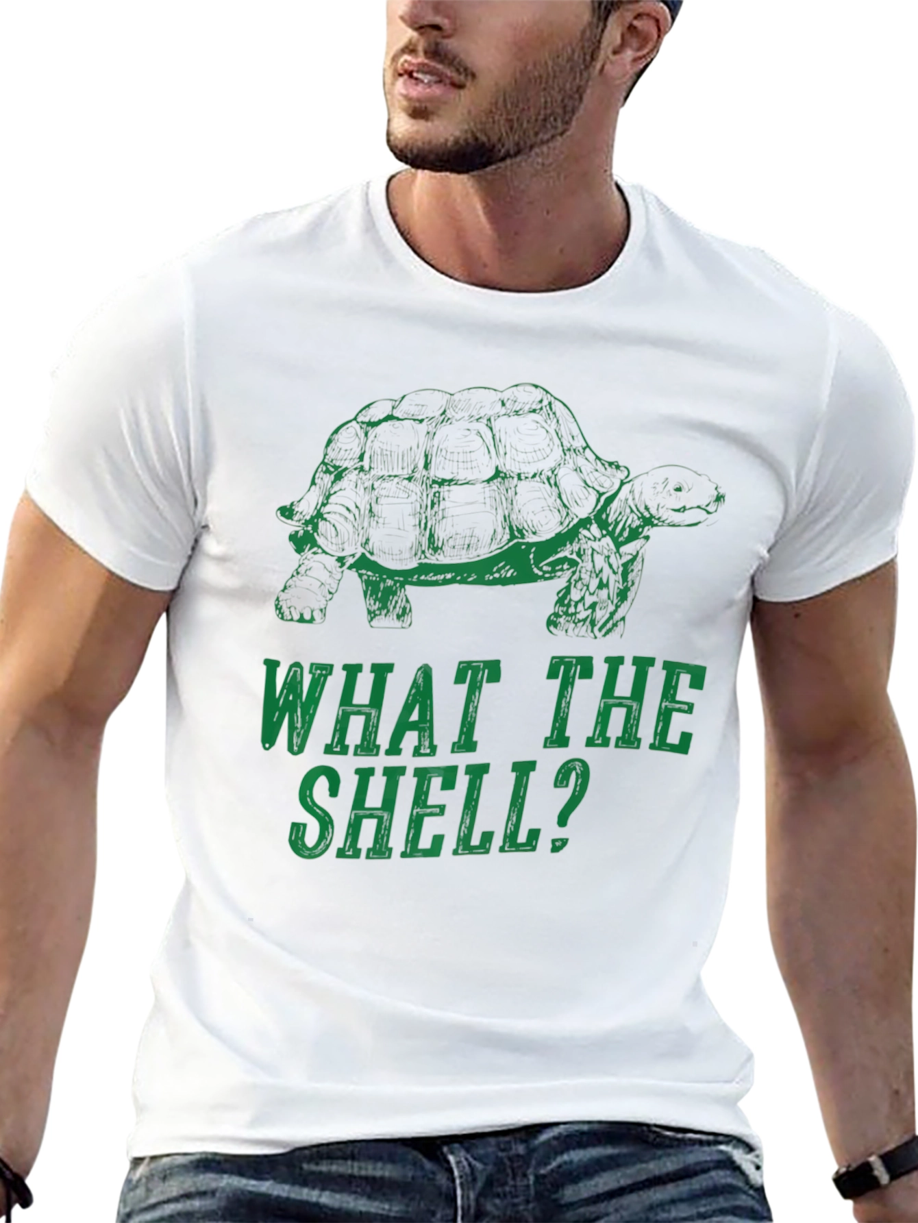 What the Shell Turtle Graphic Tee - Black Cotton