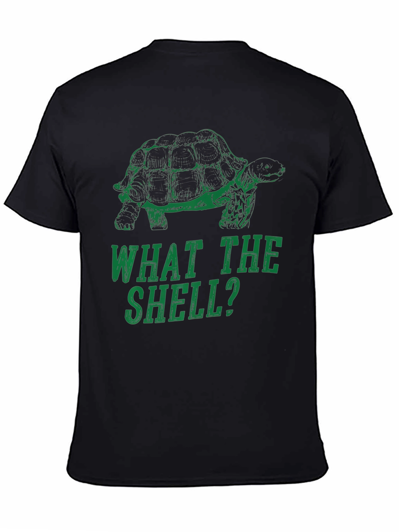 What the Shell Turtle Graphic Tee - Black Cotton