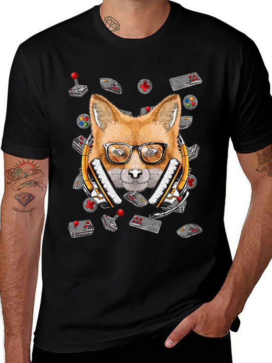 Gamer Fox T-Shirt - Retro Gaming Style