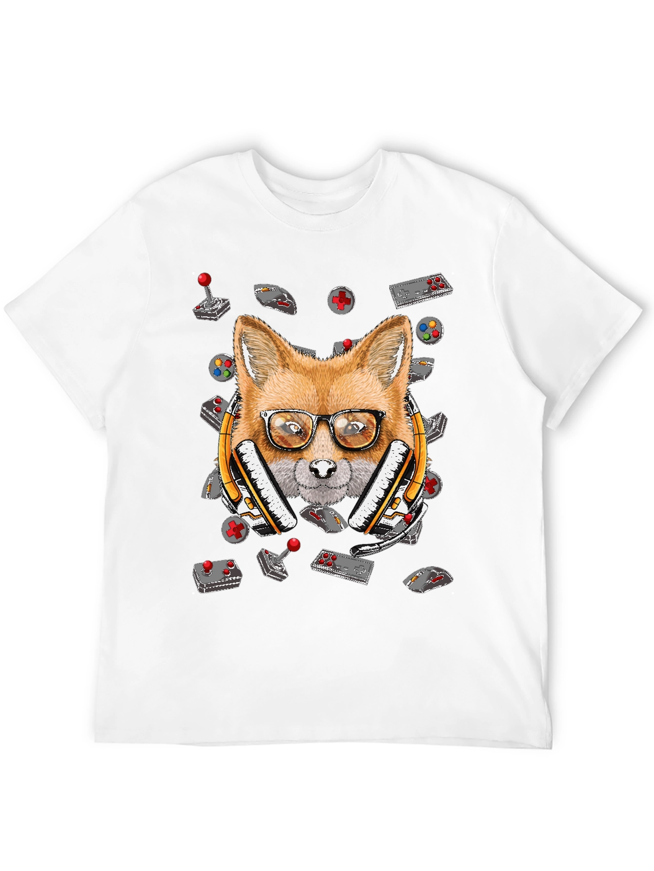 Gamer Fox T-Shirt - Retro Gaming Style