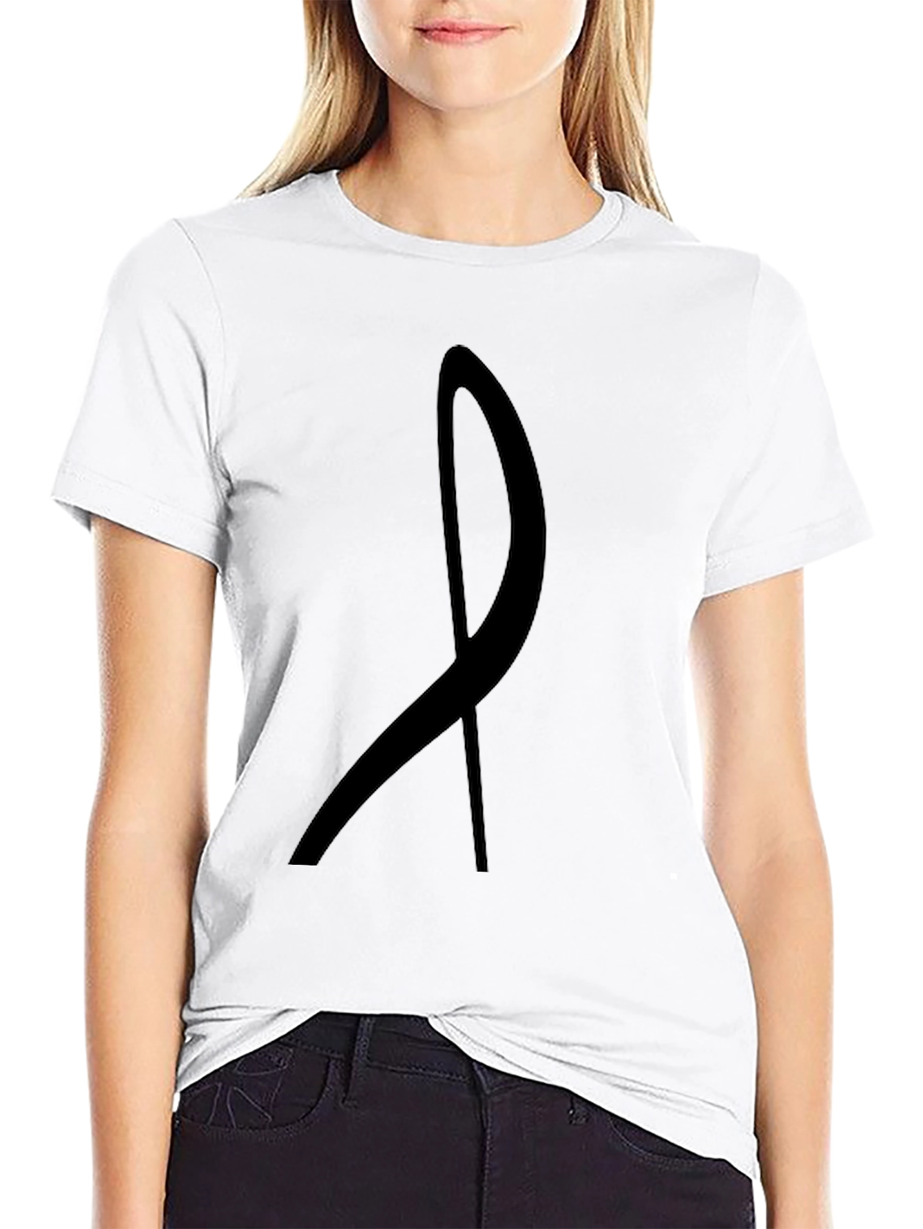 Abstract Line Art Black Graphic Tee