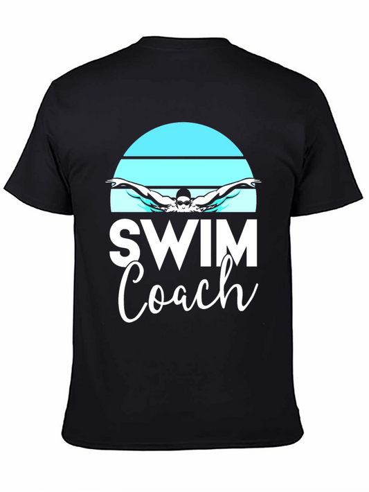 Swim Coach T-Shirt - Butterfly Swimmer Design