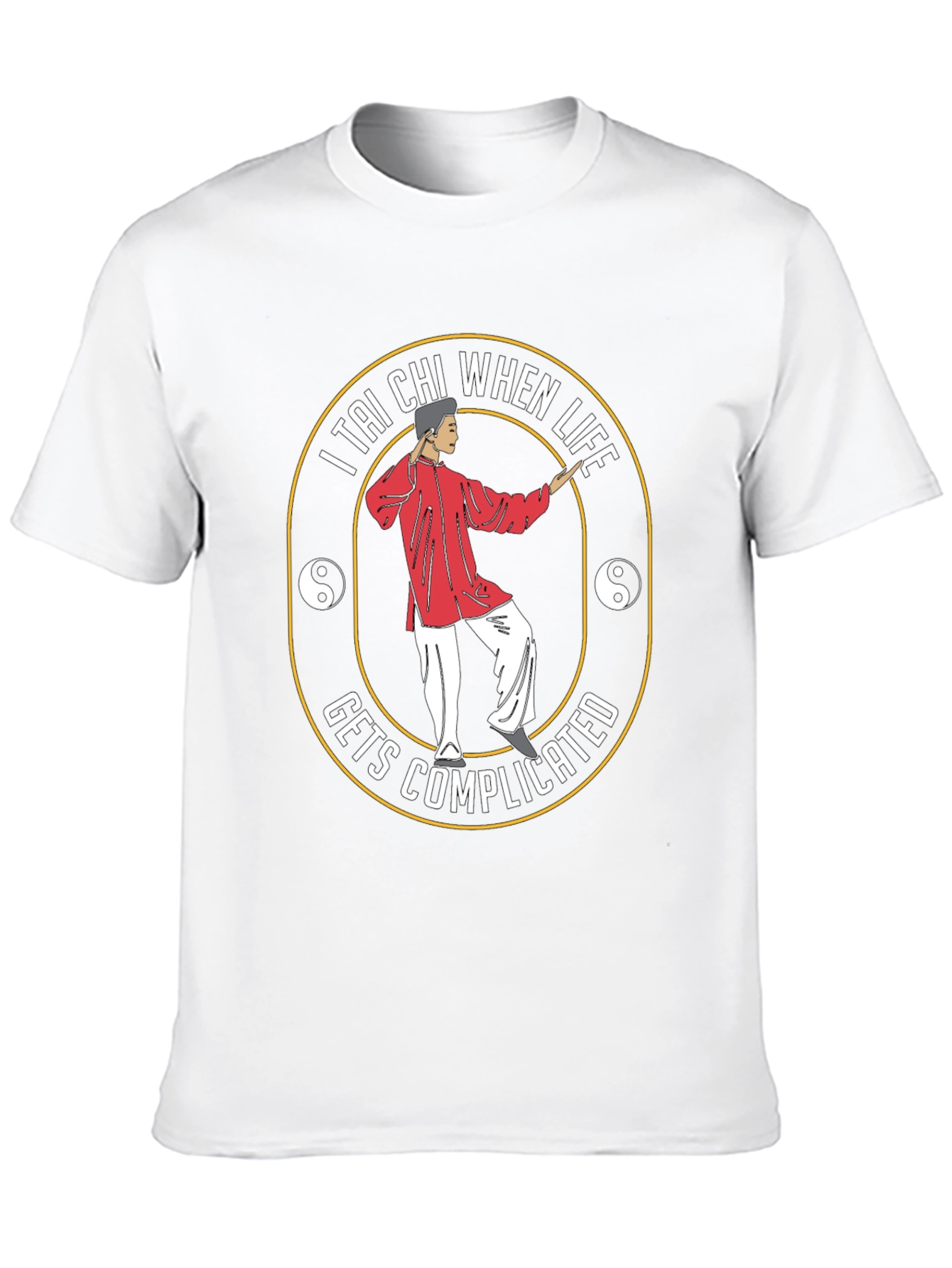 Tai Chi When Life Gets Complicated Black T-Shirt