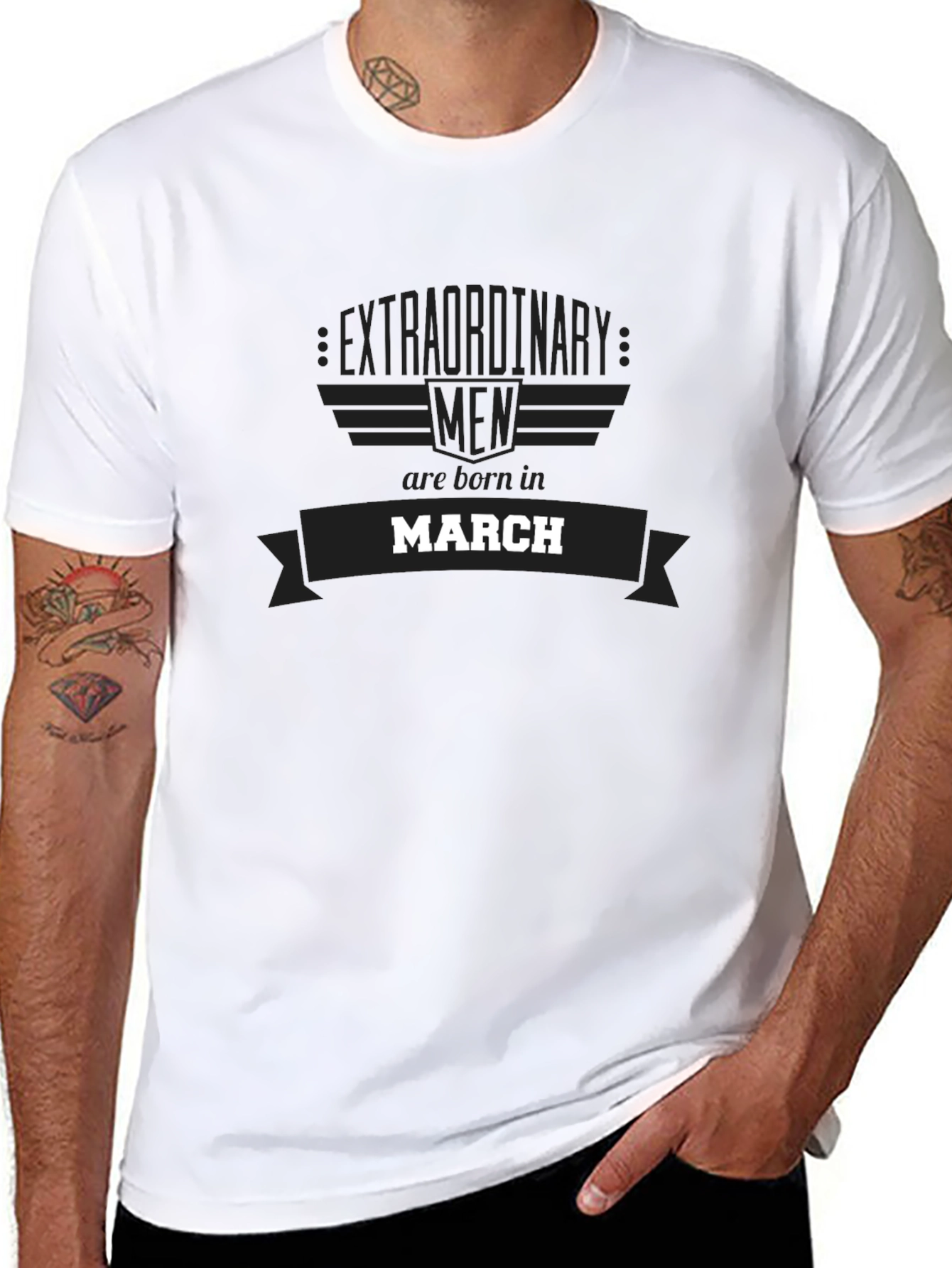 Extraordinary Men Born in March T-Shirt