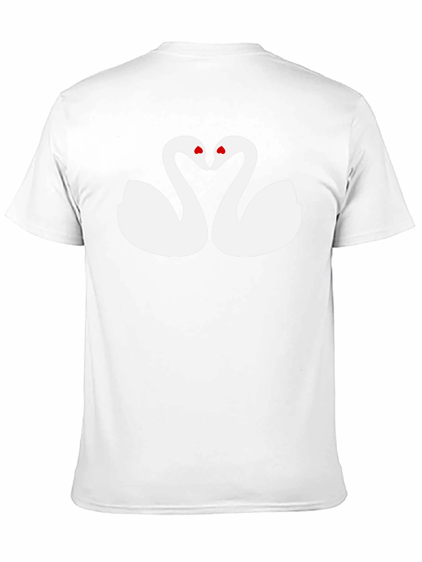 Swans Heart Love Graphic T-Shirt