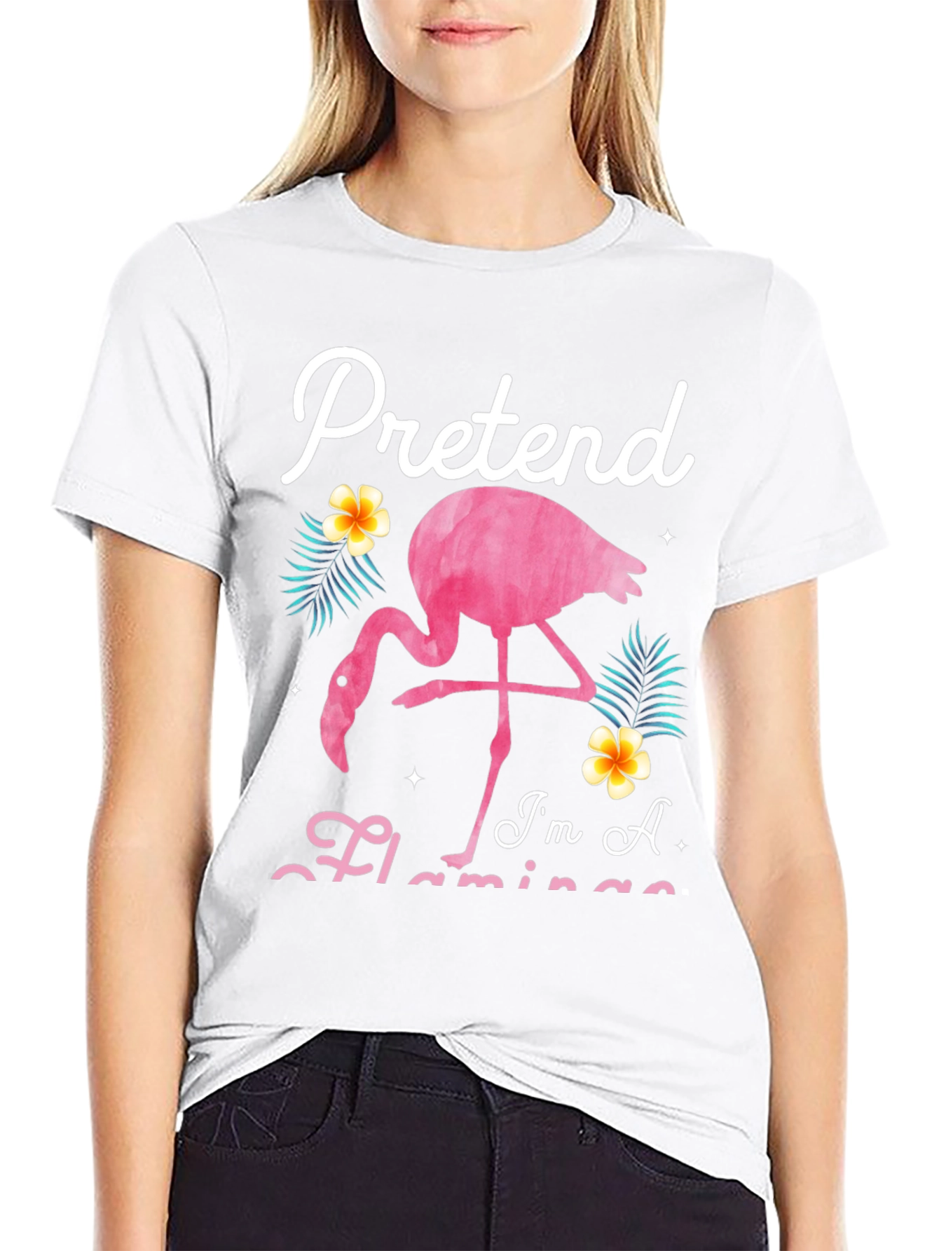 Pretend Im A Flamingo Graphic Tee