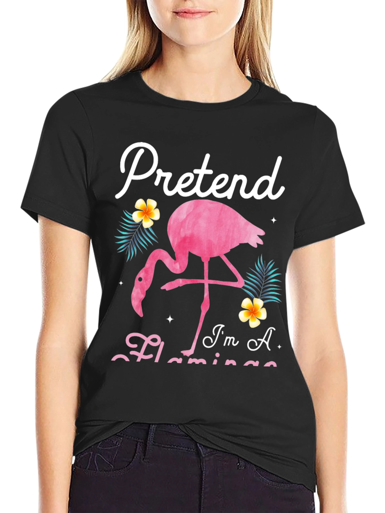 Pretend Im A Flamingo Graphic Tee