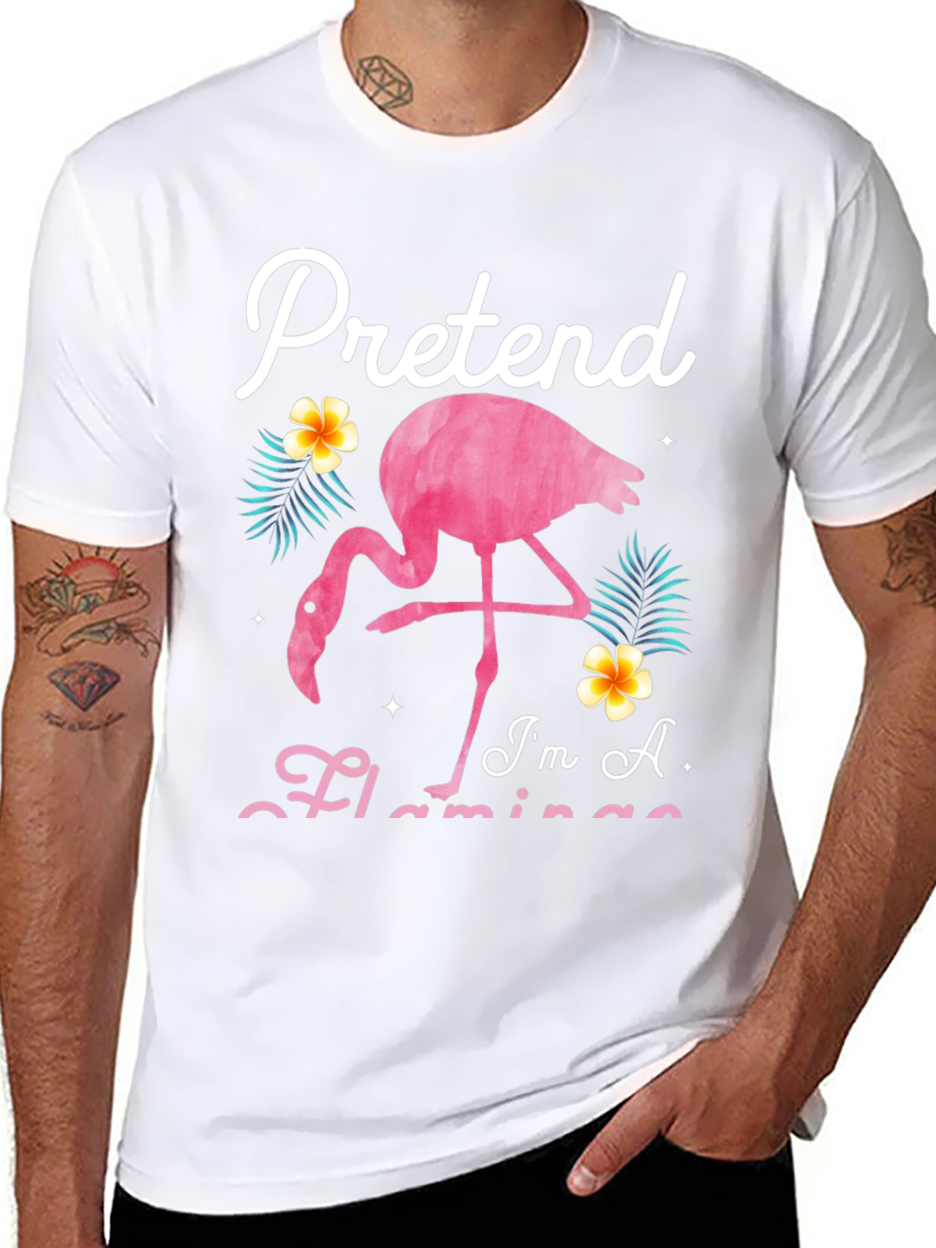 Pretend Im A Flamingo Graphic Tee