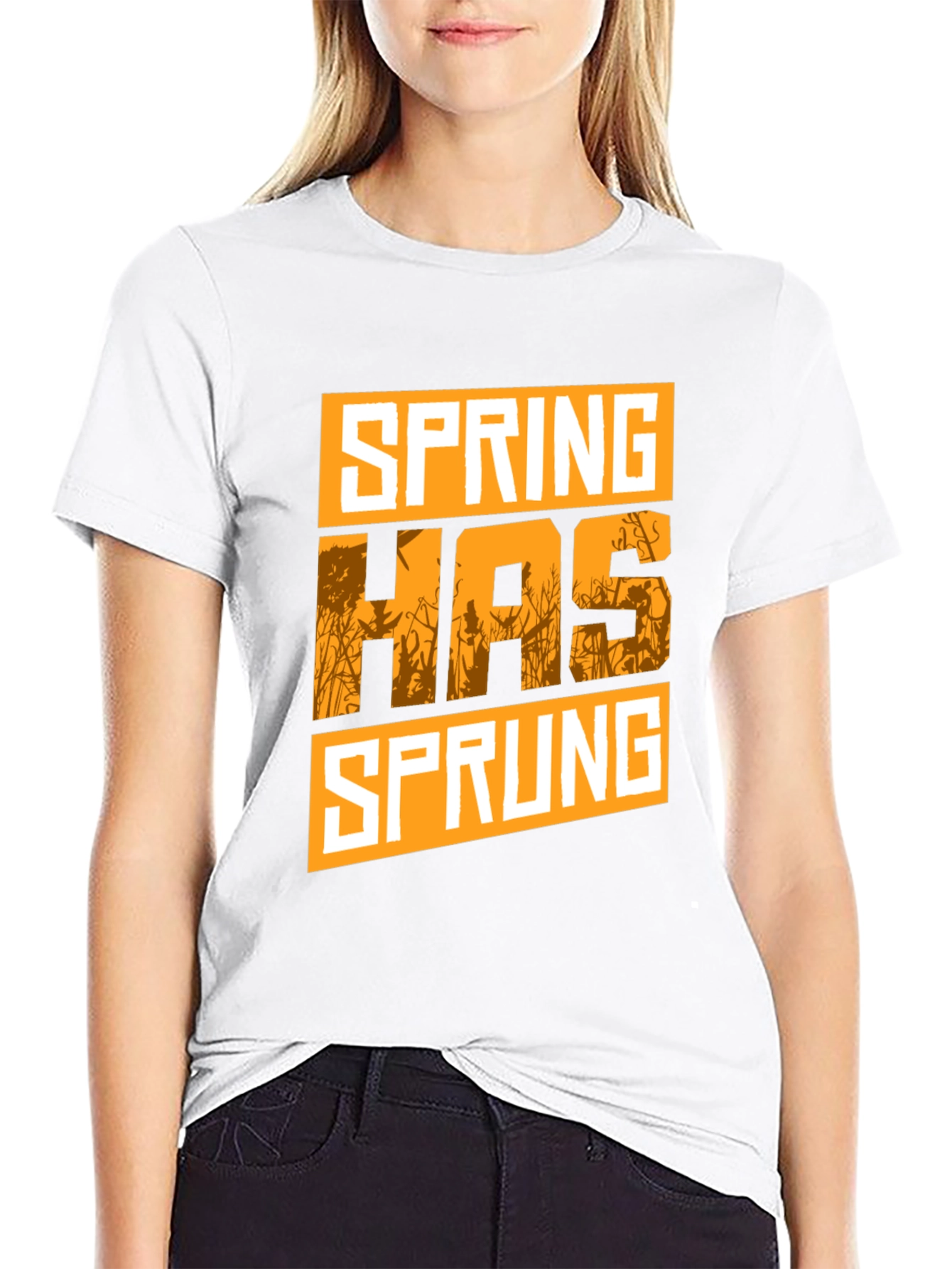 Spring Has Sprung Graphic Tee - Black Cotton