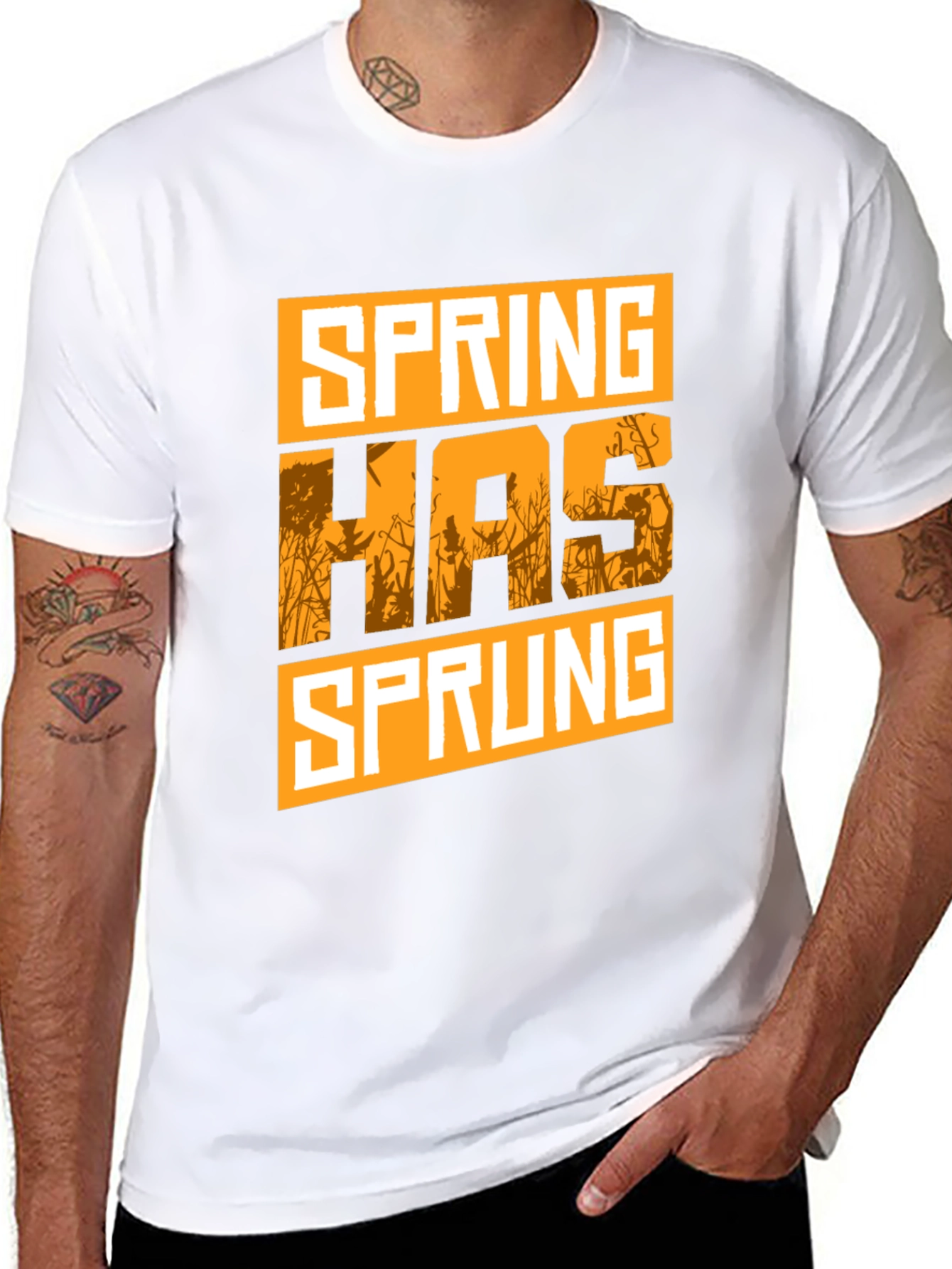 Spring Has Sprung Graphic Tee - Black Cotton