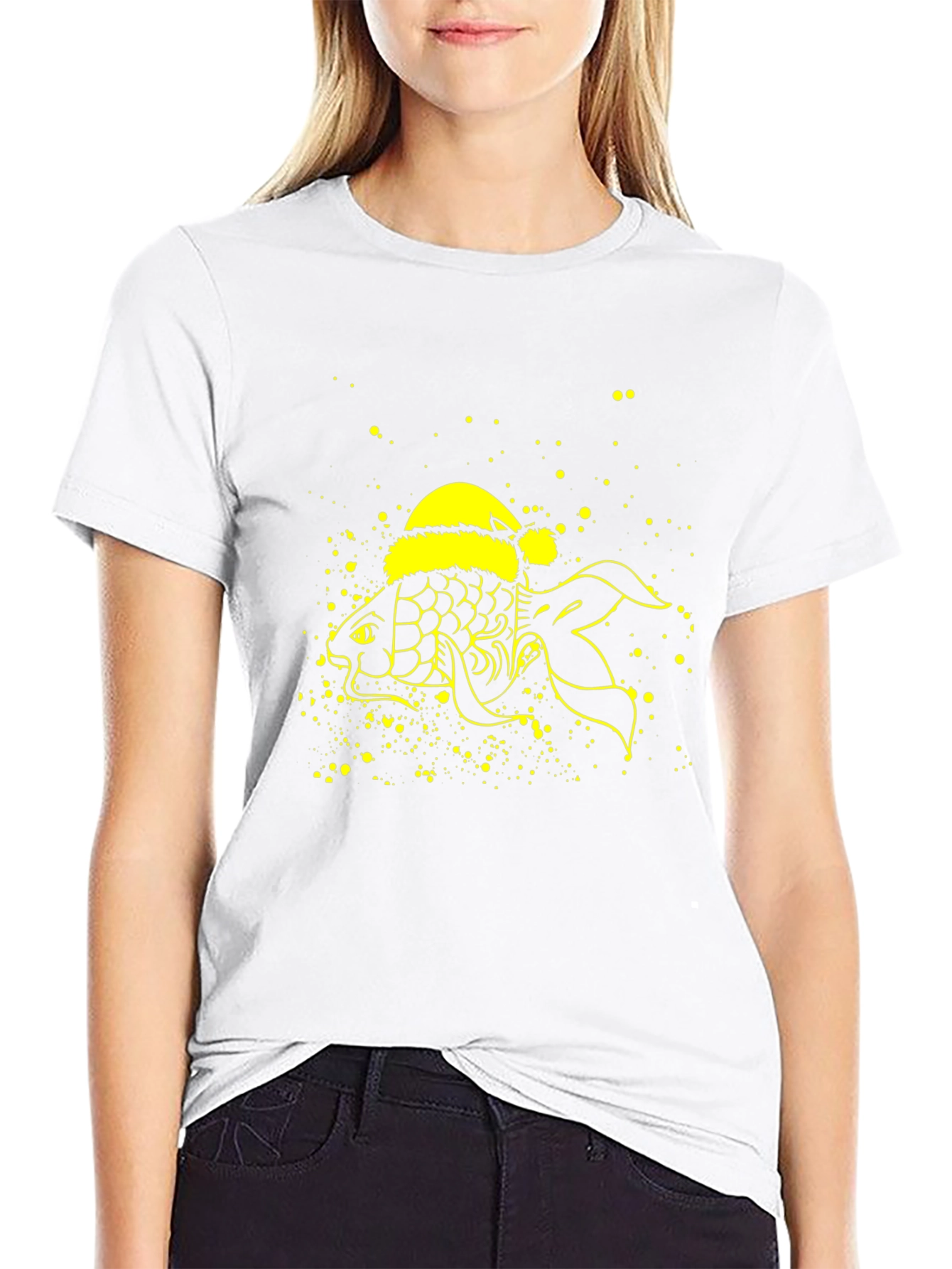 Festive Fish T-Shirt - Holiday Novelty Tee