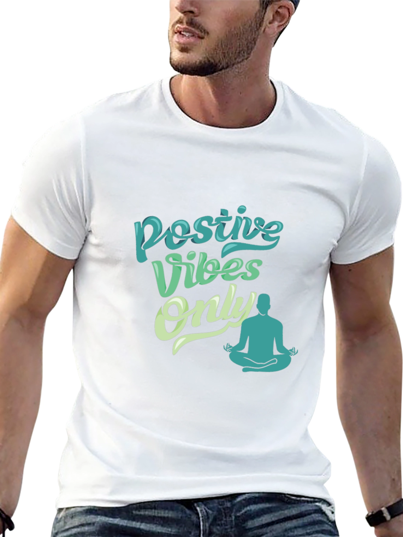 Positive Vibes Only Tee - Yoga Meditation Shirt