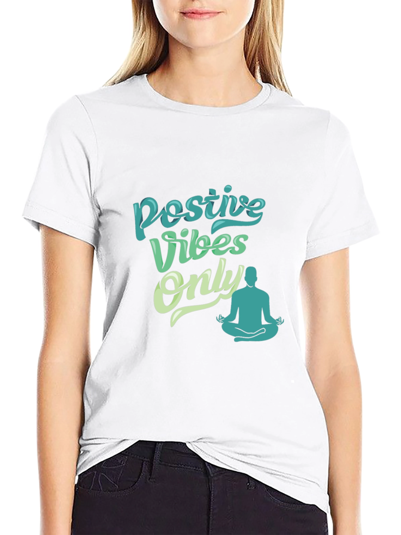 Positive Vibes Only Tee - Yoga Meditation Shirt