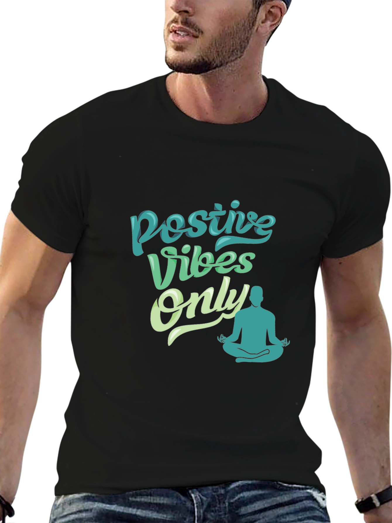 Positive Vibes Only Tee - Yoga Meditation Shirt