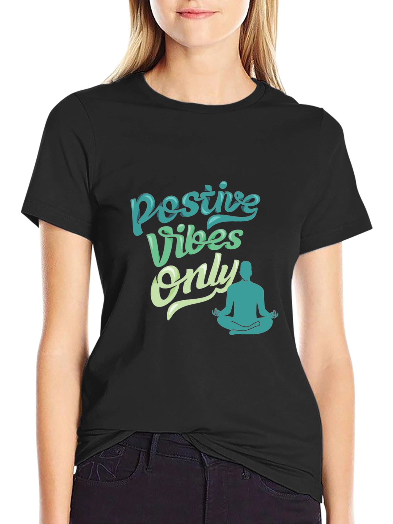 Positive Vibes Only Tee - Yoga Meditation Shirt