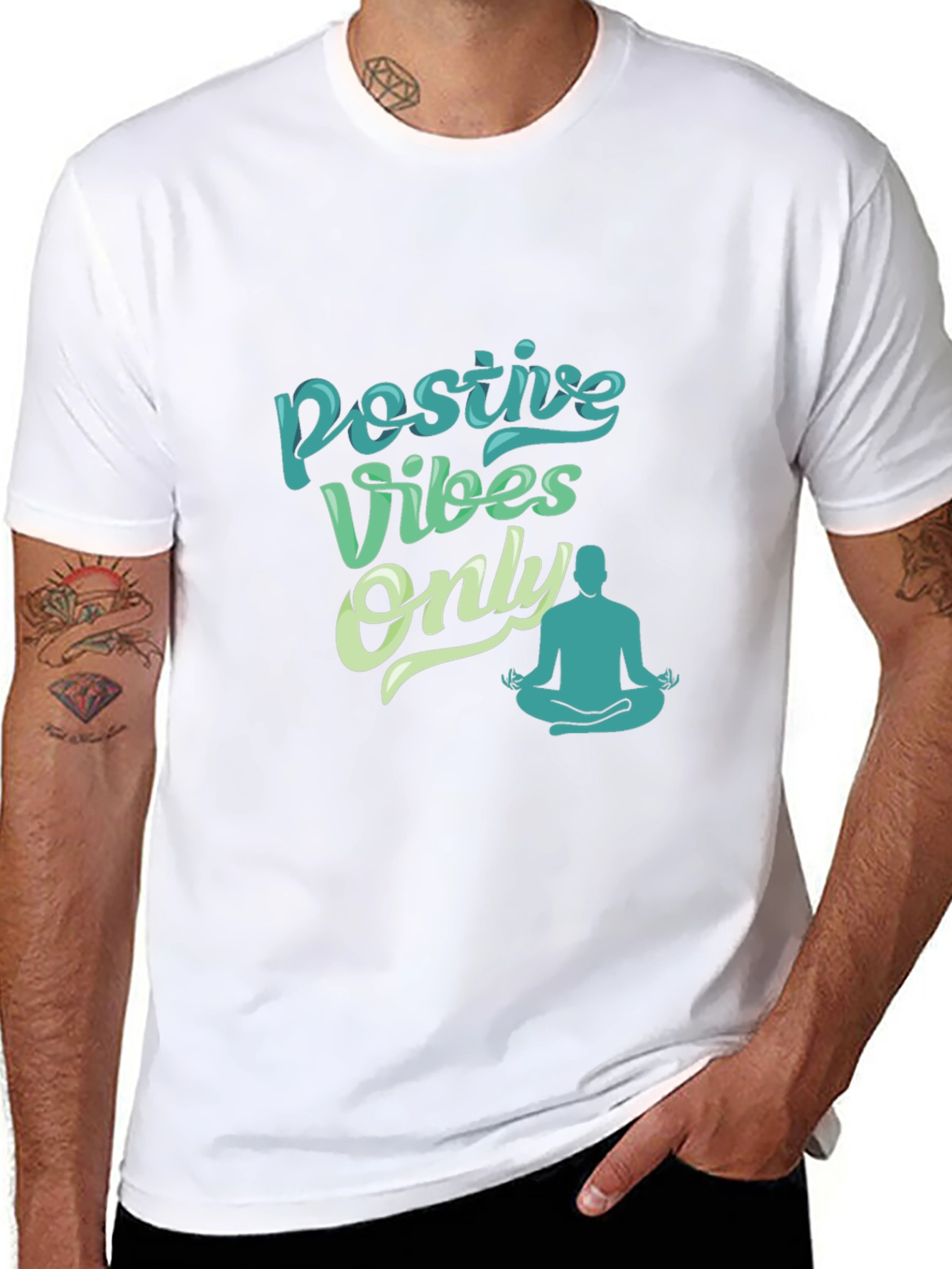Positive Vibes Only Tee - Yoga Meditation Shirt