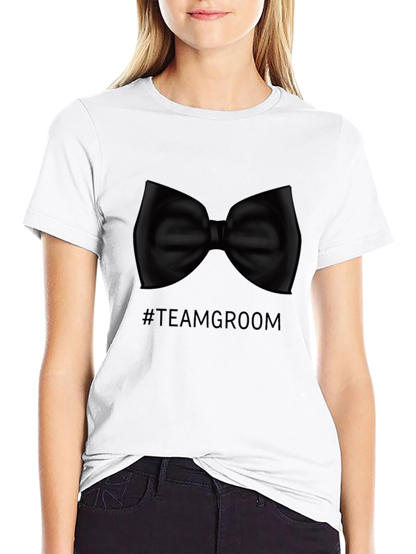 Team Groom Bow Tie Graphic T-Shirt