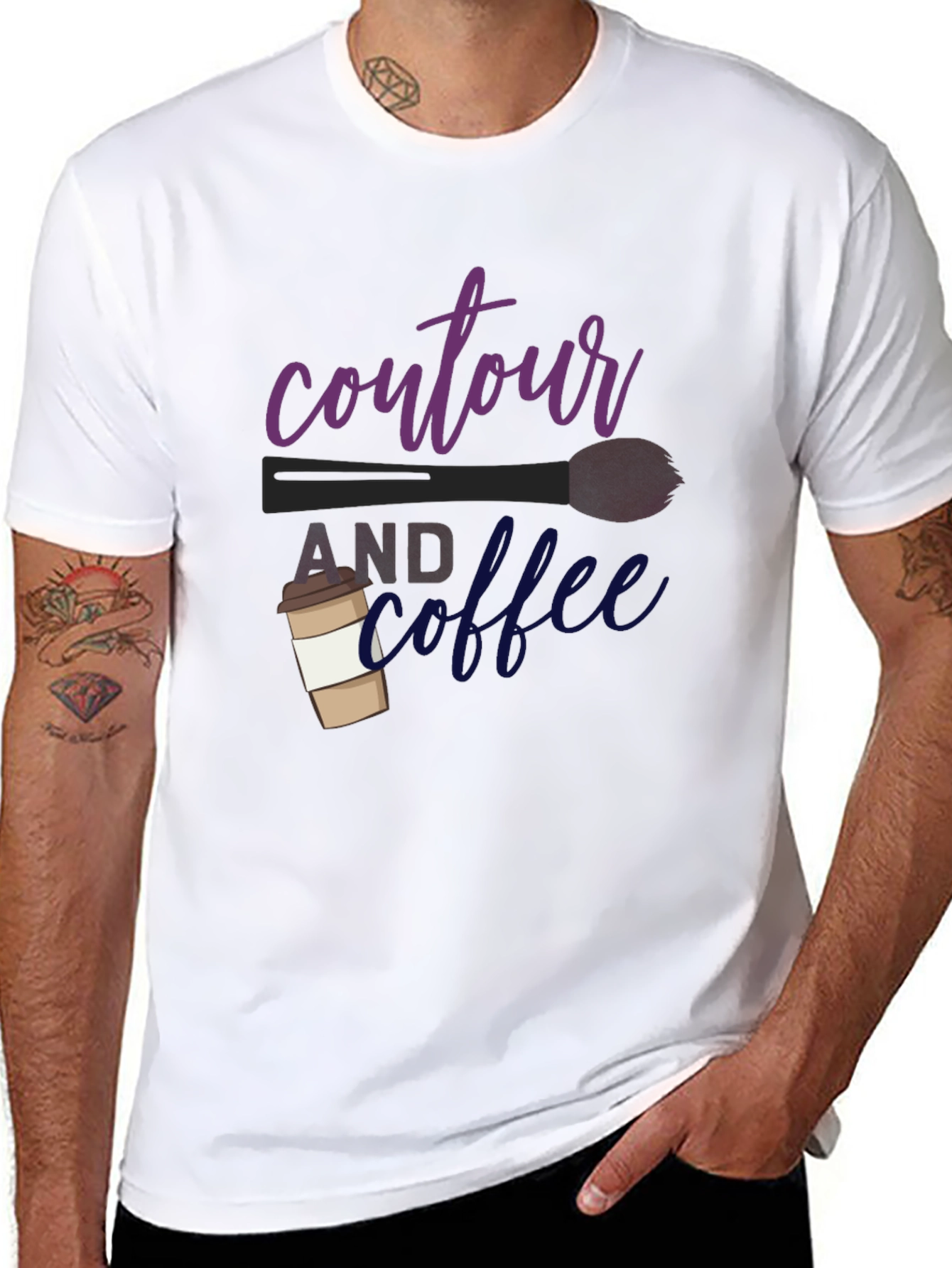 Contour & Coffee Graphic Tee - Stylish Comfort