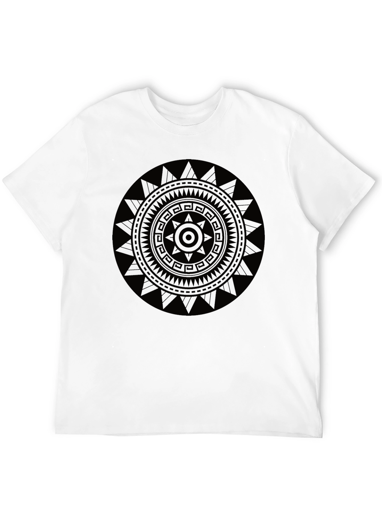 Tribal Mandala Graphic Black T-Shirt