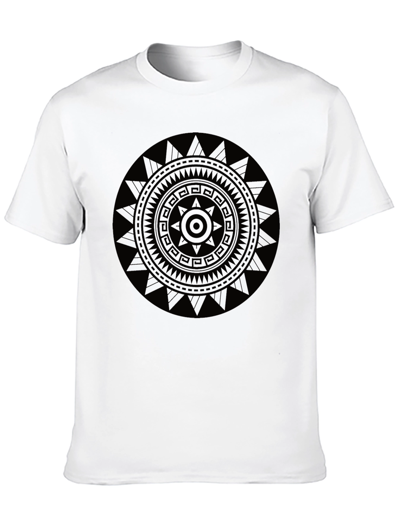 Tribal Mandala Graphic Black T-Shirt