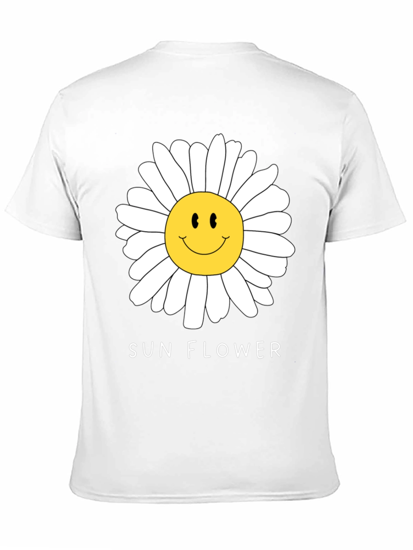 Black Sunflower Smile Graphic Tee