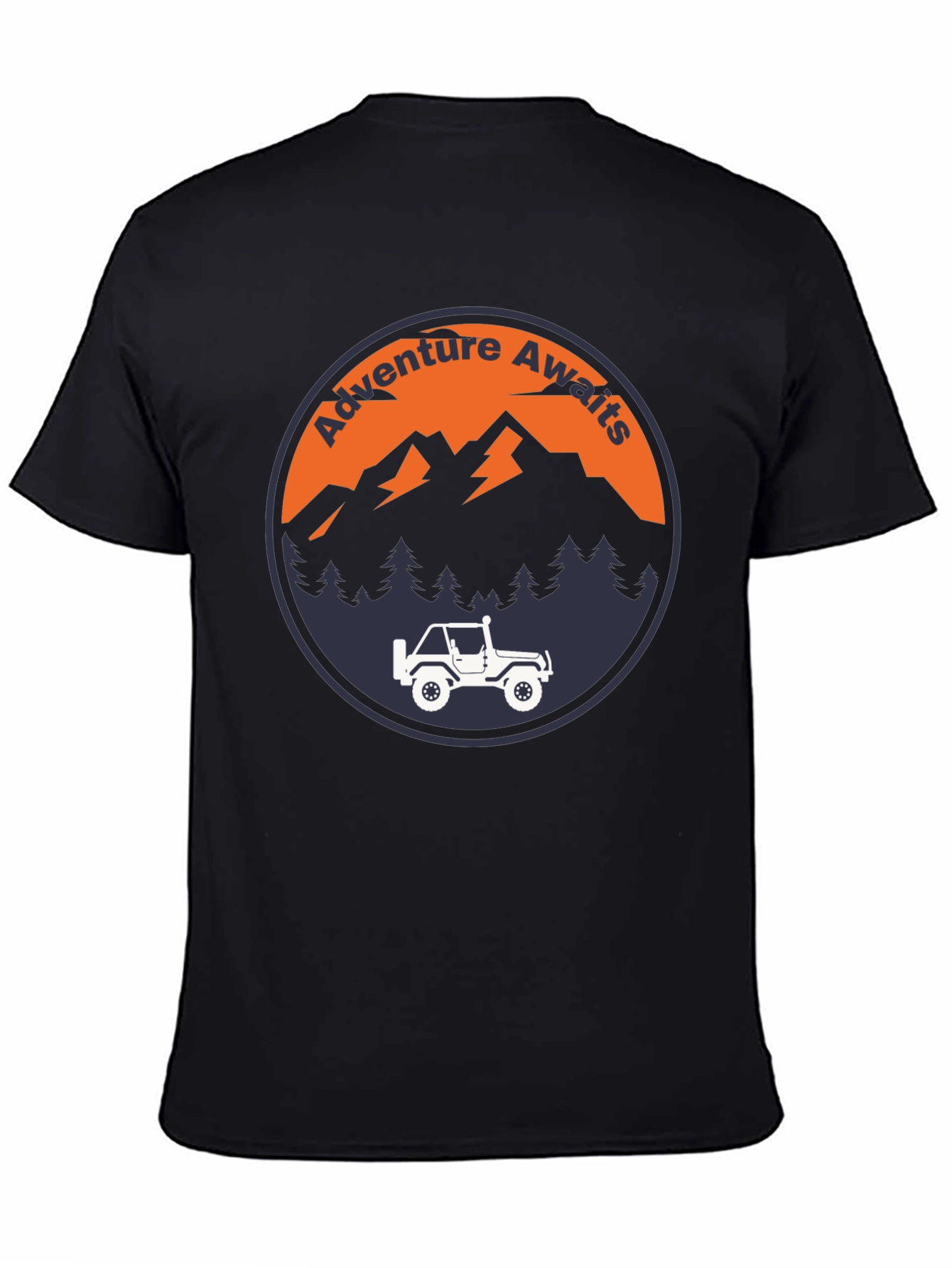 Adventure Awaits Graphic Tee - Mens Black T-Shirt