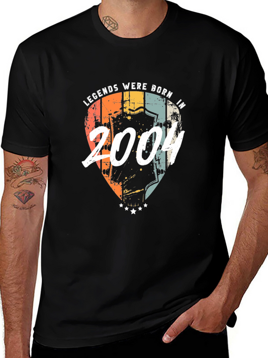 Legends Born in 2004 Black Graphic Tee