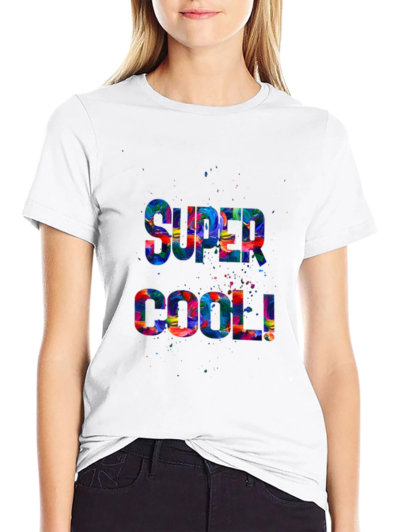 Super Cool Graphic Print Black T-Shirt