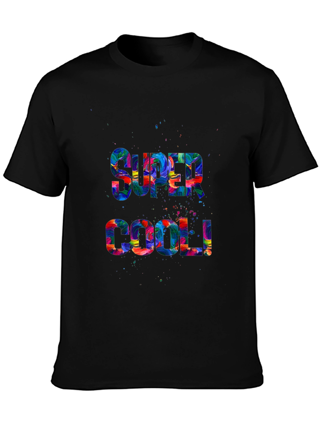 Super Cool Graphic Print Black T-Shirt