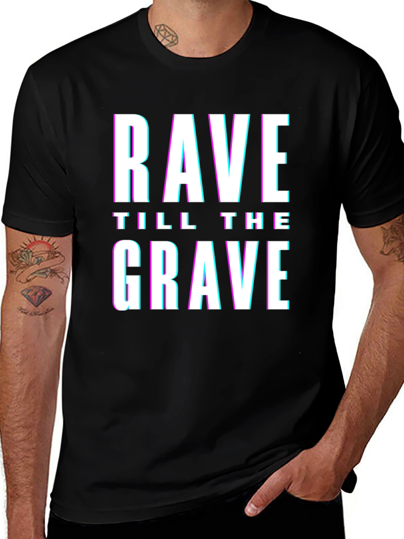 Rave Till The Grave Graphic T-Shirt