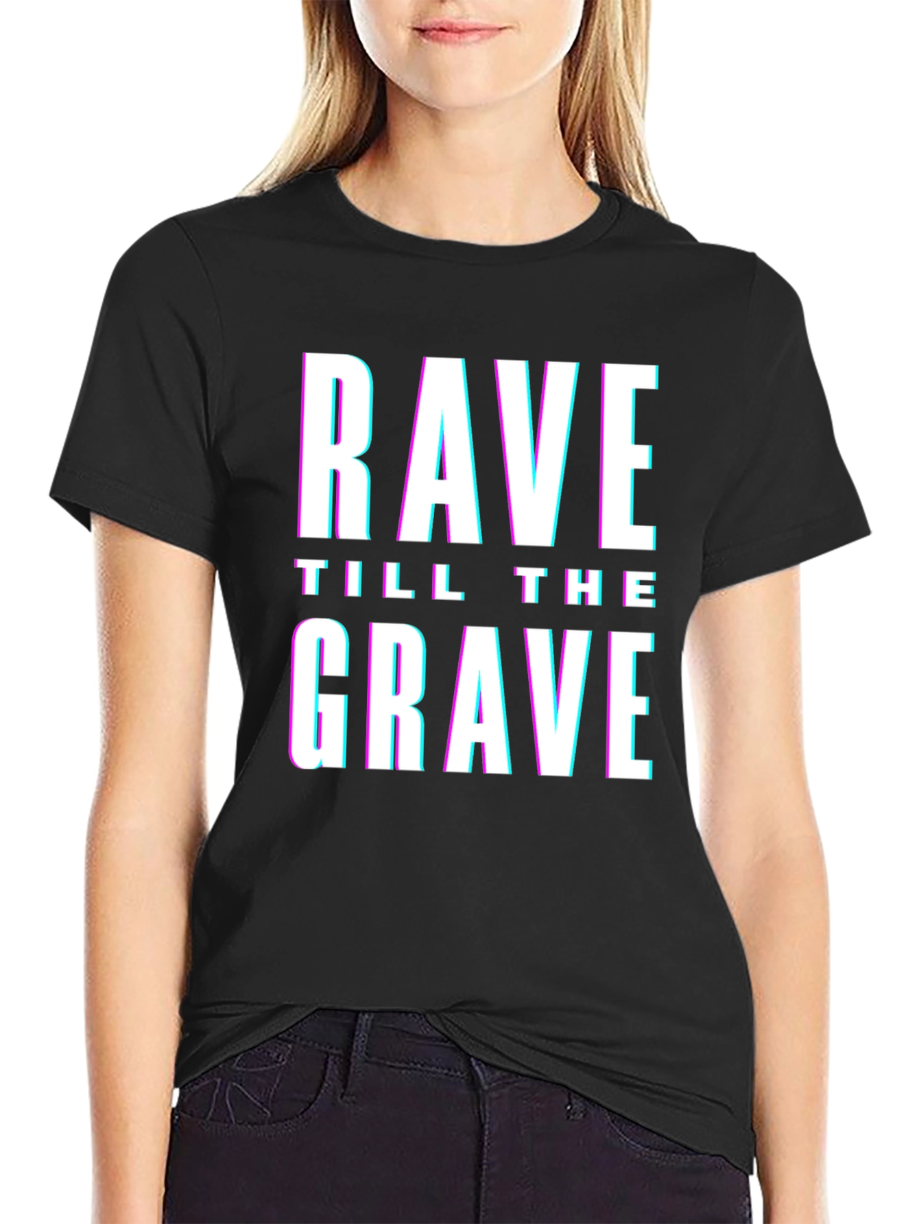 Rave Till The Grave Graphic T-Shirt