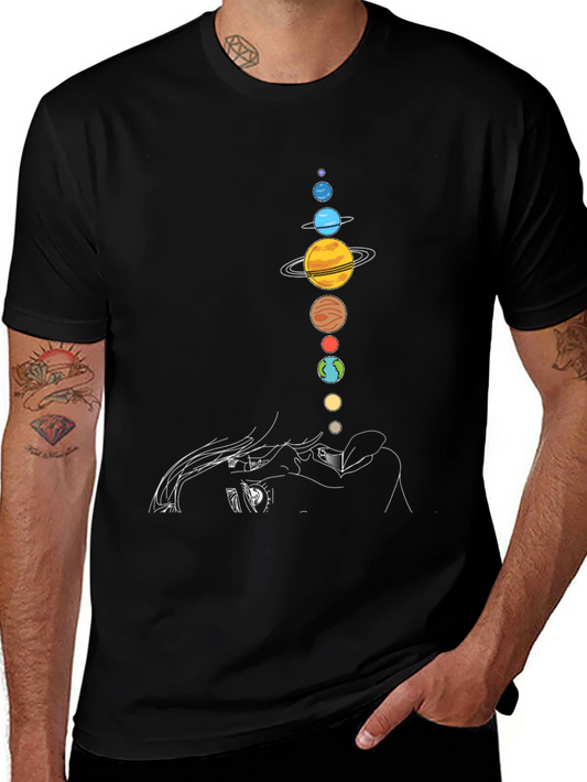 Planetary Alignment Graphic Tee - Unique Design