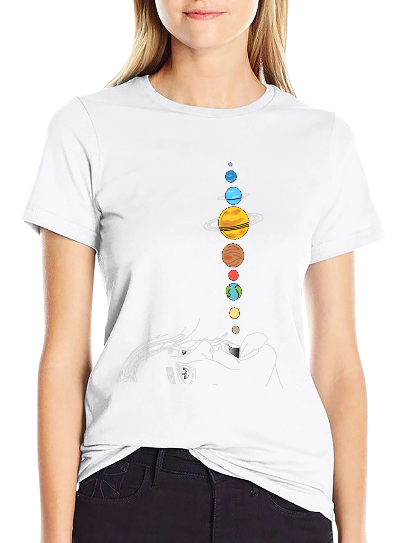 Planetary Alignment Graphic Tee - Unique Design