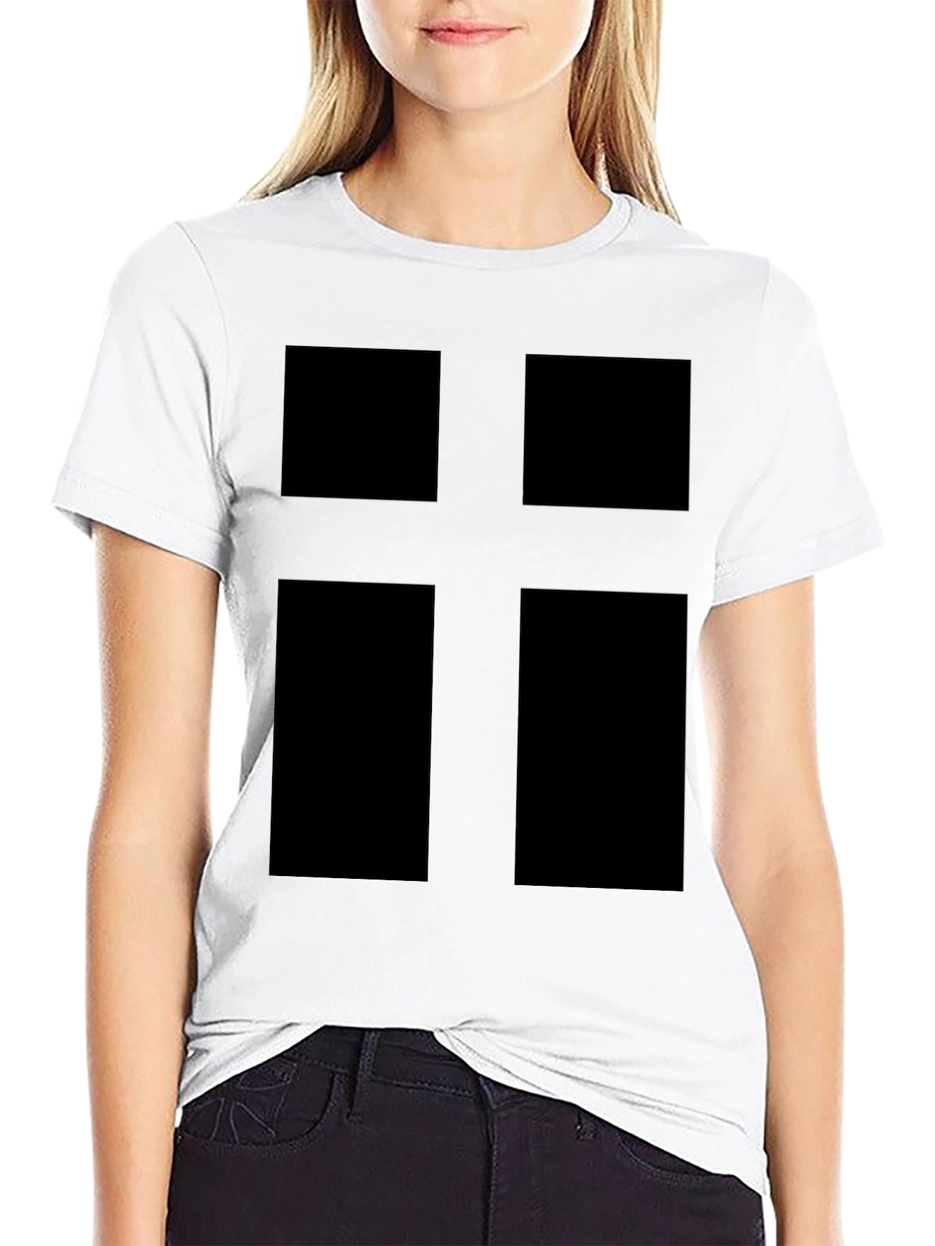 Modern Cross Graphic Tee - Black